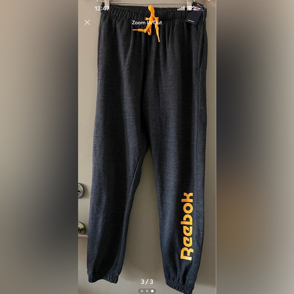 NWT Reebok Big Print Joggers Men’s Size S